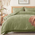 Zzlpp King Comforter Set 7 Pieces, Army Green Tufted Bed in a Bag by ZZLPP
