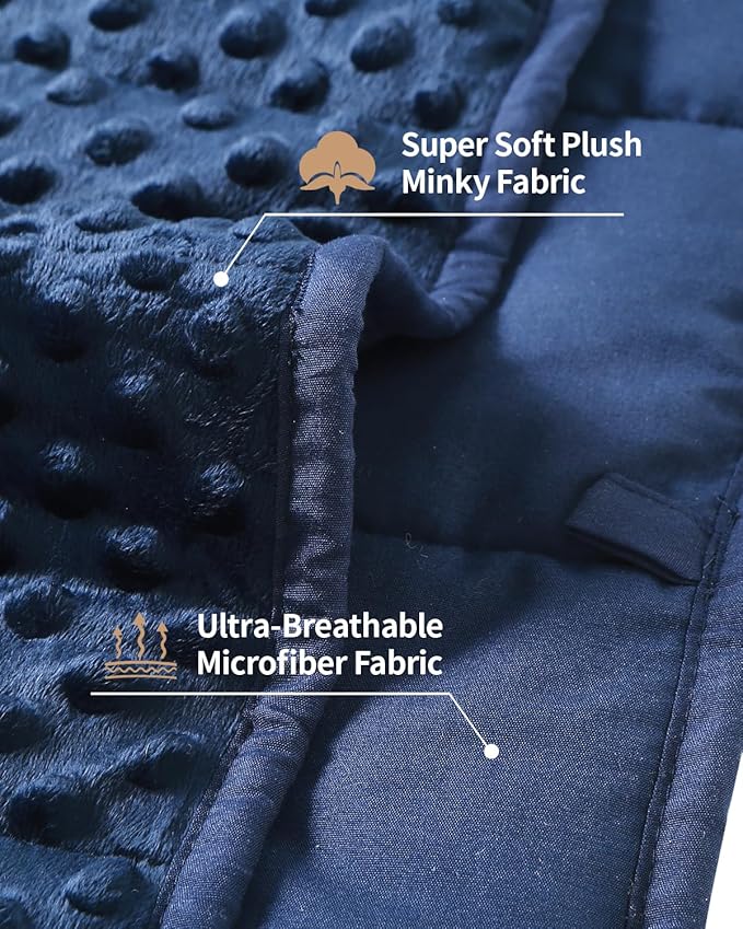 Mr. Sandman Weighted Blanket for Adults, Minky Heavy Blanket for Woman - Image 5