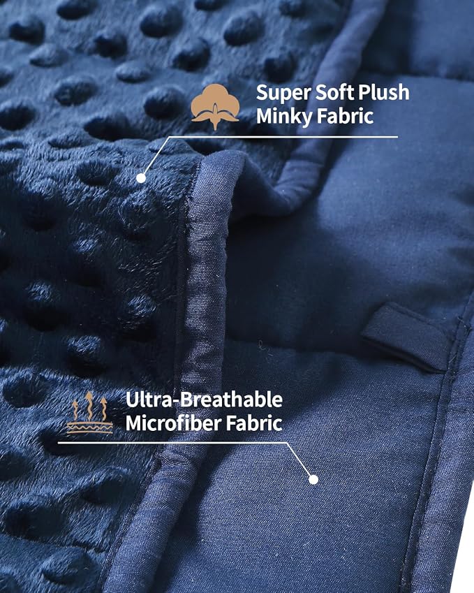 Mr. Sandman Weighted Blanket for Adults, Minky Heavy Blanket for Woman - Image 3