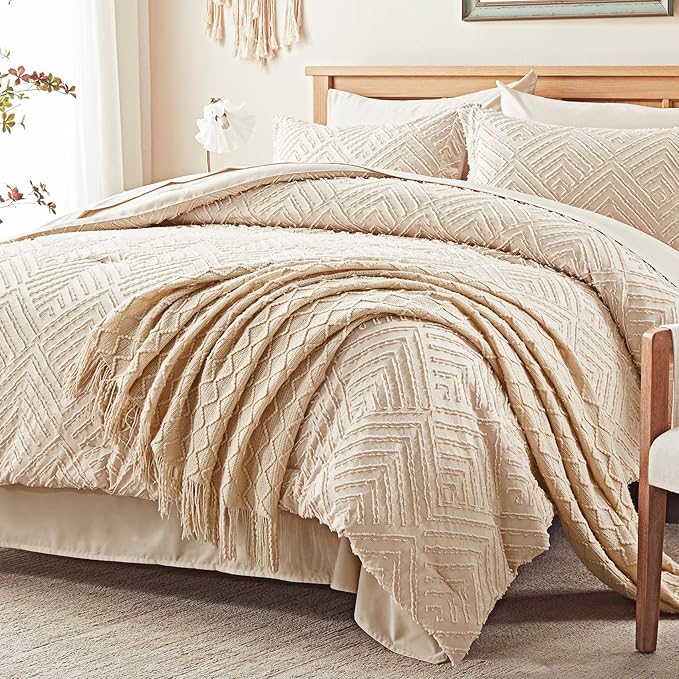 Zzlpp Full Comforter Set 7 Pieces, All Season Boho Bedding Sets - Image 2
