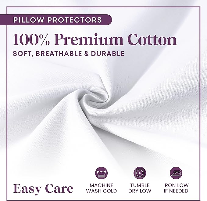 CirclesHome Pillow Protectors 12 Pack Standard Zippered - Image 4