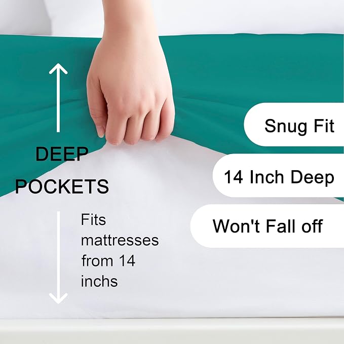 Hotella 100% Microfiber 39"x80" Twin XL Fitted Sheet Only, Hotel Quality Stay - Image 2