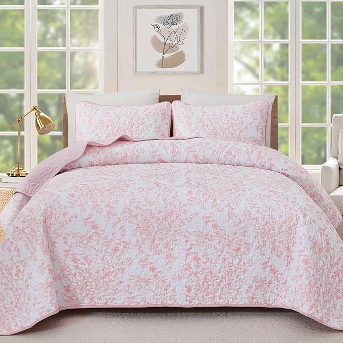 WONGS BEDDING Quilt King Size, Botanical Quilt by WONGSBEDDING