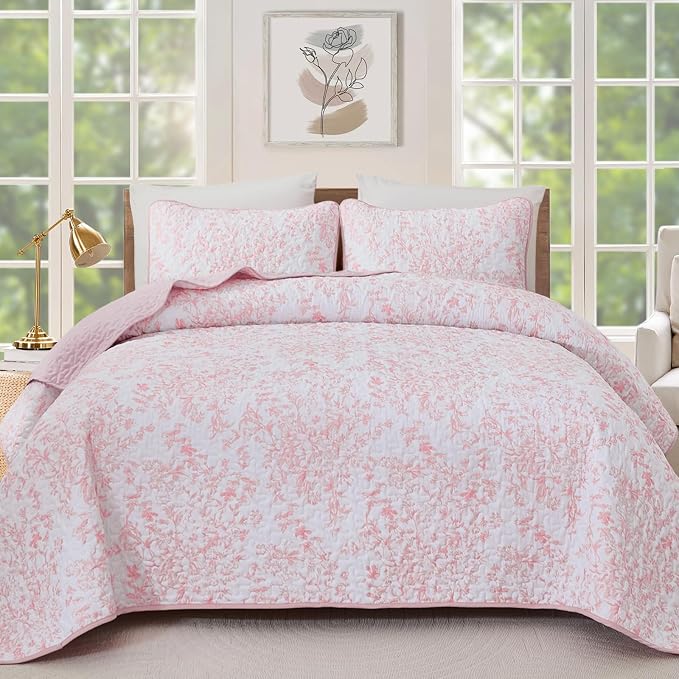 WONGS BEDDING Quilt Queen Size, Botanical Quilt by WONGSBEDDING