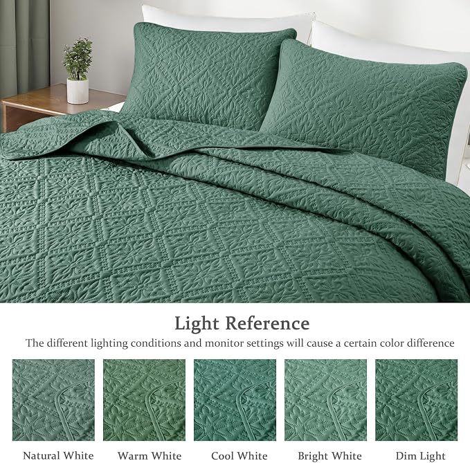 Exclusivo Mezcla California King Quilt Bedding Set, Lightweight Soft Bedspreads - Image 3