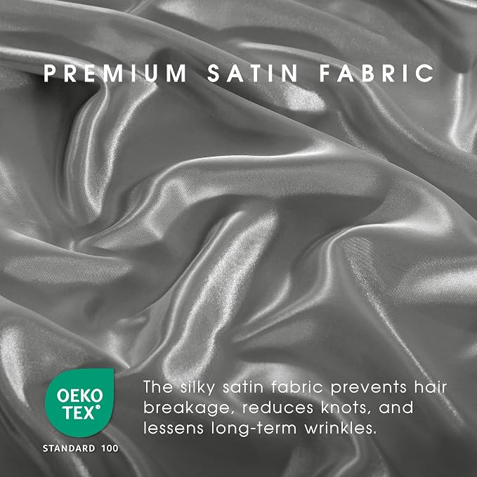 FreshCulture Satin Sheets Queen Size Bed Set- 4 Piece Luxury Soft Silky Queen - Image 5