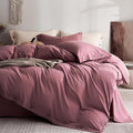 JELLYMONI 100% Washed Cotton Duvet Cover King – Soft, Breathable Linen-Look by JELLYMONI