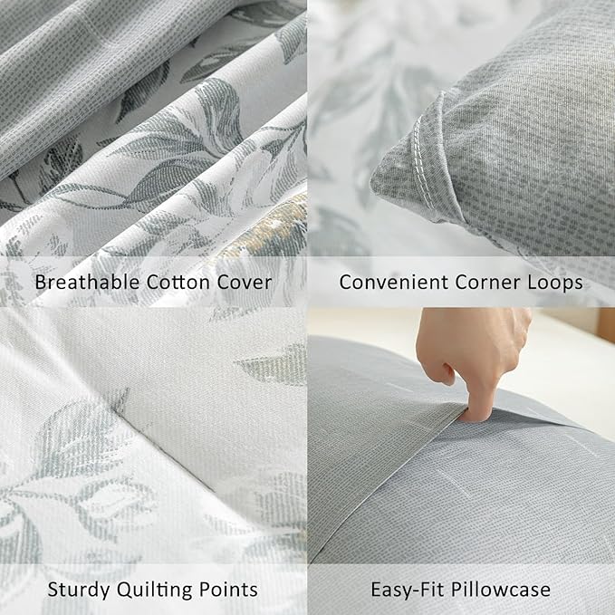 LEMIROE Floral Cotton Comforter King Size - Image 5
