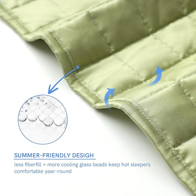 YnM Cooling Weighted Blanket for Adults, 15lbs Heavy Bed Throw for One Person - Image 5