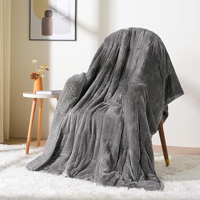 Cottonblue Sherpa Fleece Weighted Blanket 15 lbs - Image 9