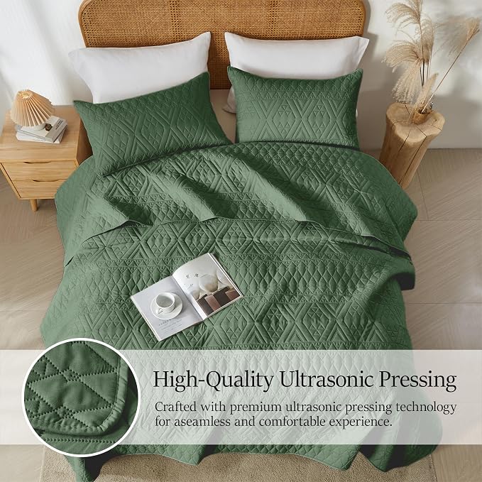 akkialla King/Cal King Size Quilt Bedding Set, Modern Style Geometric Pattern - Image 5