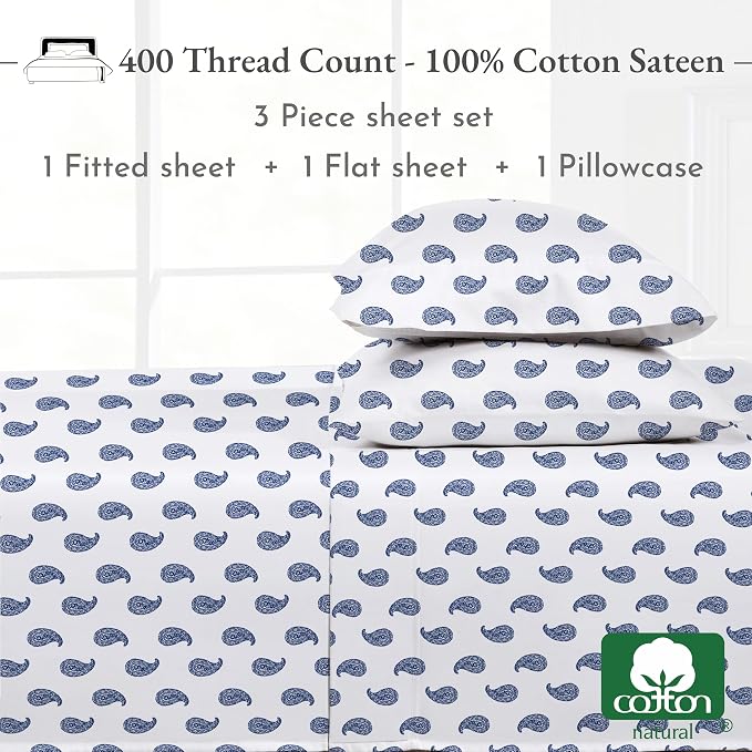 California Design Den Deep Pocket Twin Sheets Set - Image 4