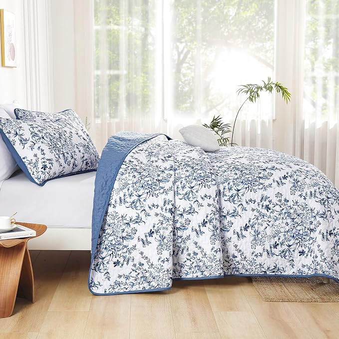 WONGS BEDDING Quilt Full Size, Botanical Quilt - Image 3