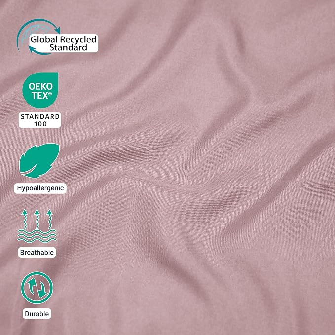 ZPECC Full Flat Sheet Only 1 Pack, Durable Pink Top Bed Sheets Hypoallergenic - Image 2