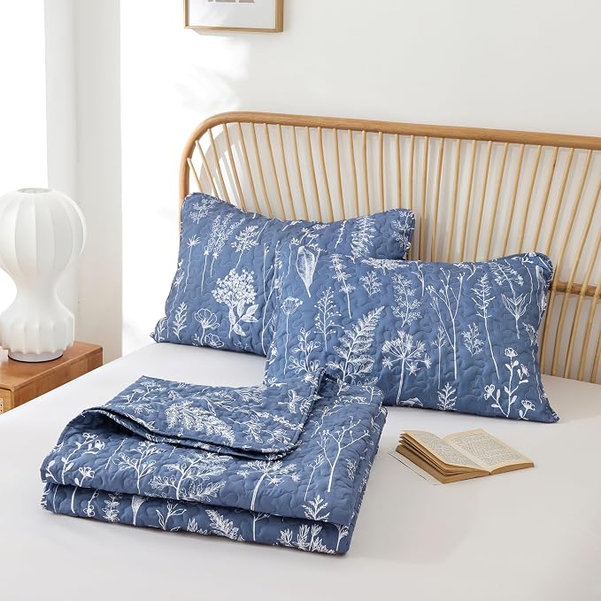 JANZAA Quilt King Size Infinity Blue Quilt Bed Spread Boho Quilt - Image 8