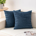 Aegero Pack of 2 Corduroy Decorative Throw Pillow Covers 20x20 InchSoft Boho by Unknown