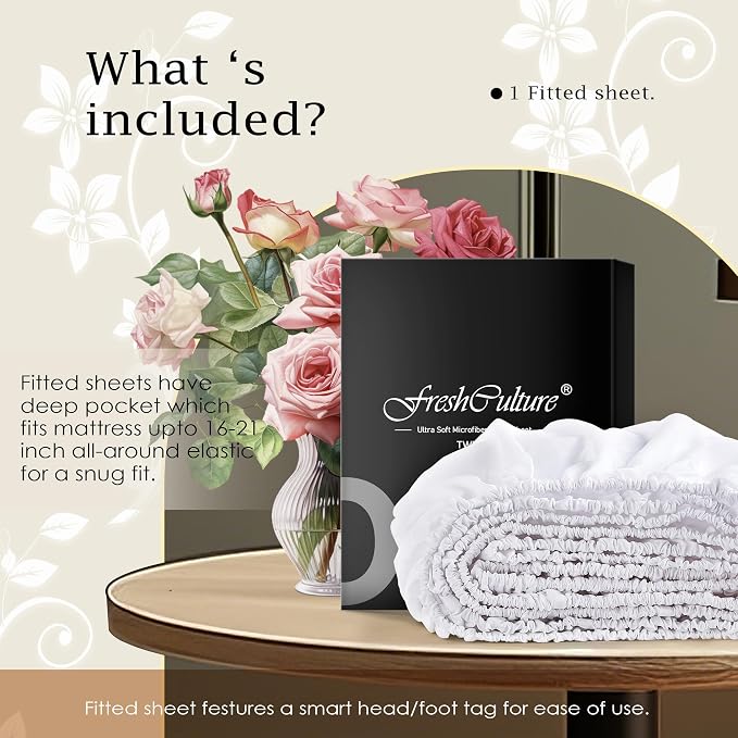 FreshCulture California King Fitted Sheet Only – Premium Hotel-Quality Fitted - Image 5