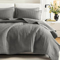 Comfort Spaces Kienna Quilt Set- Double Sided Stitching Design Summer Blanket by ComfortSpaces