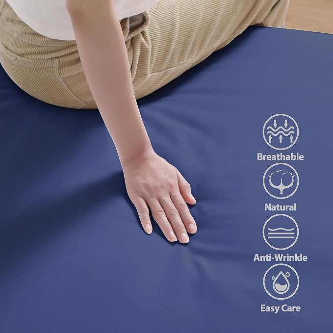 100% Egyptian Cotton Fitted Sheet Twin XL Size, 600 Thread Count, Soft & - Image 2