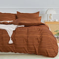 NEXHOME PRO Duvet Cover, Brunt Orange 3 Pieces Boho Tufted Duvet Cover Set by NEXHOMEPRO