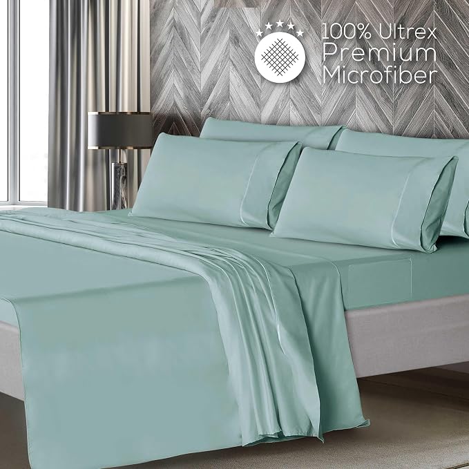Mueller Ultratemp King Size Sheets Set, Super Soft 1800, 6 Piece, Deep Pocket - Image 3