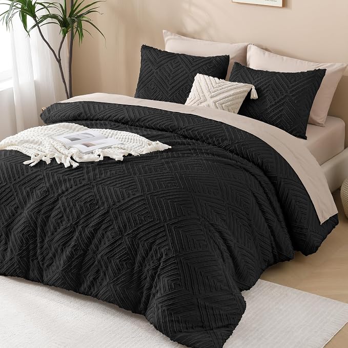 Andency Black Comforter Set Queen, Lightweight Fluffy Bedding Comforter Sets - Image 6