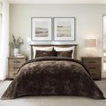 EVERGRACE Velvet Quilt Set California King 118'' x 106'', Luxurious Soft by EverGrace