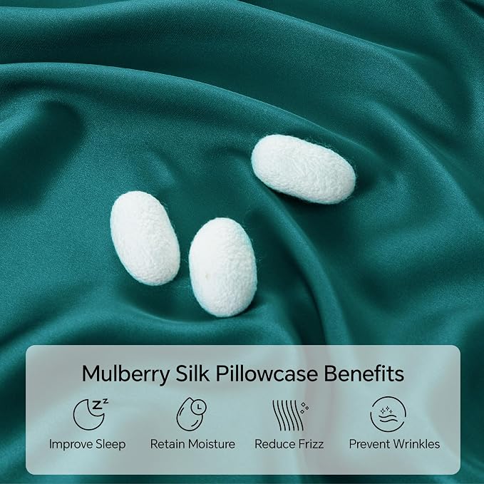 INFIIXSO Mulberry Silk Pillow Cases King Size Set of 2, Silk Pillowcase - Image 2