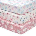 Baby Crib Sheets Girl, 3 Pack Toddler Bed Sheets Fit by FIEMOL
