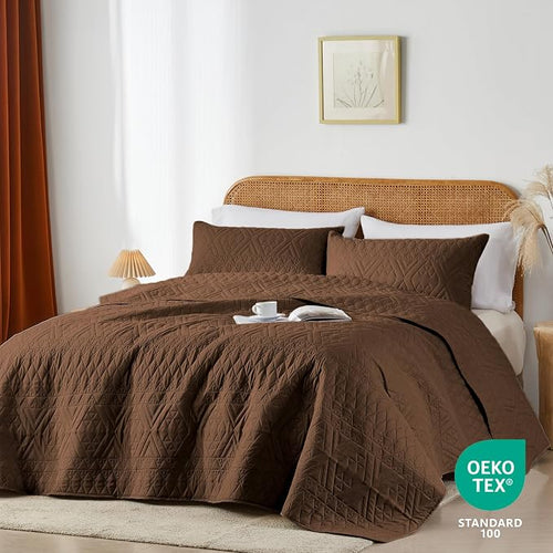 akkialla Full/Queen Size Quilt Bedding Set, Modern Style Geoetric Pattern - Image 2