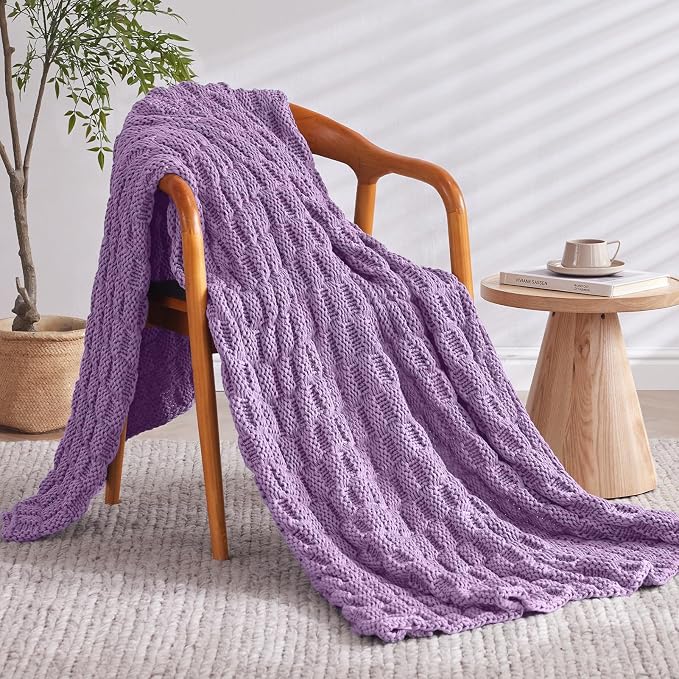 Knitted Weighted Blanket Adults, No Beads Heavy Blanket 40” x 60'' 7lbs - Image 2