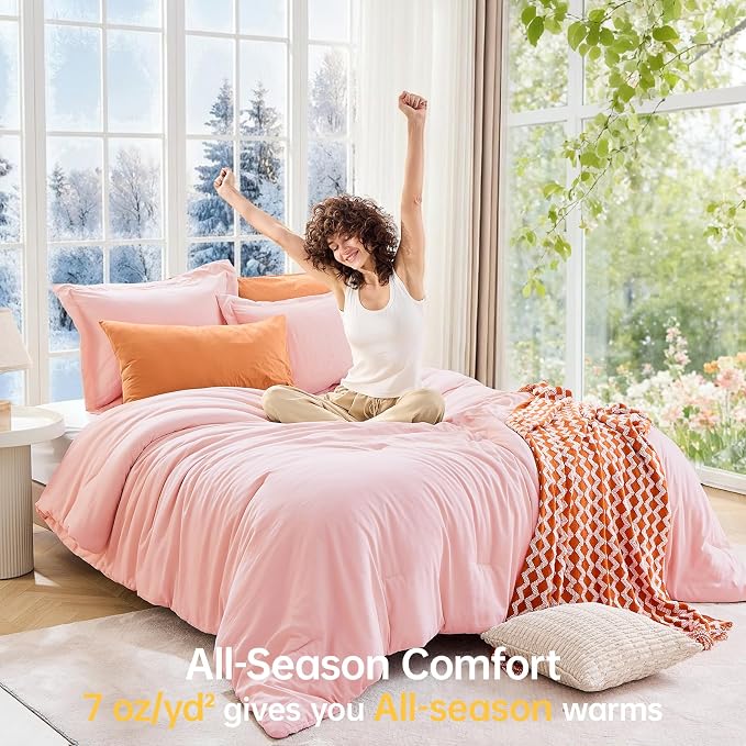 MUXHOMO Queen Comforter Set, All Season Ultra Soft Down Alternative Bedding - Image 4