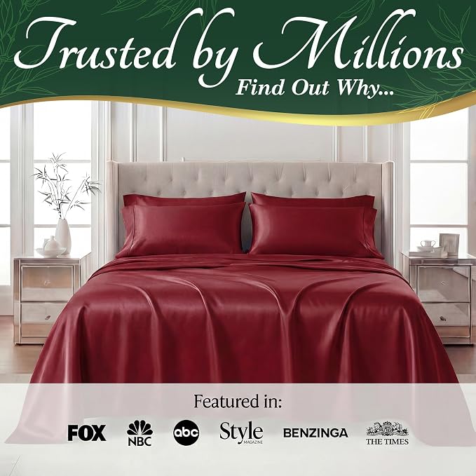 DECOLURE 100% Viscose Derived from Bamboo Sheets Twin Size - Image 5