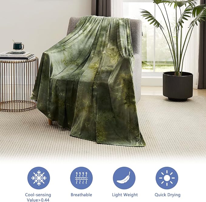 Topcee Cooling Blanket for Hot Sleepers, Absorbs Heat to Keep Body Cool for - Image 6