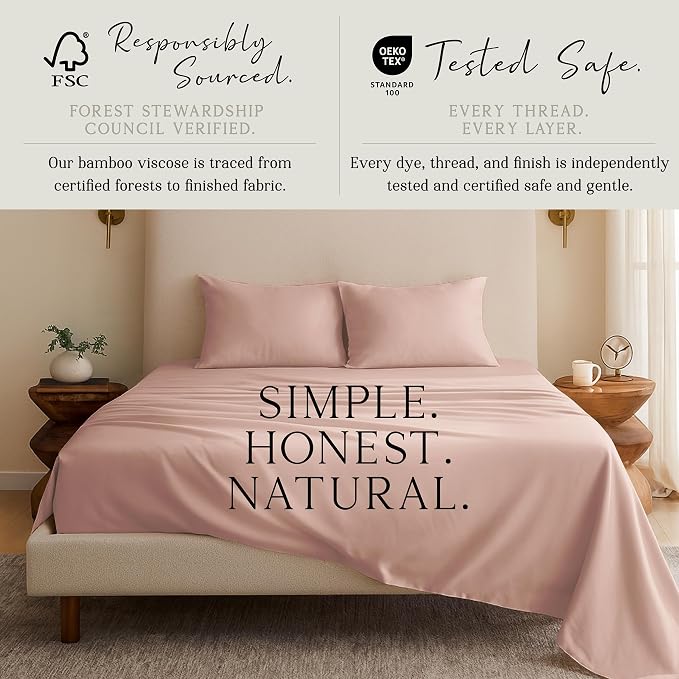 Karissa Mae Cooling Bamboo Viscose King Size Pillowcase Set | 100% FSC - Image 4