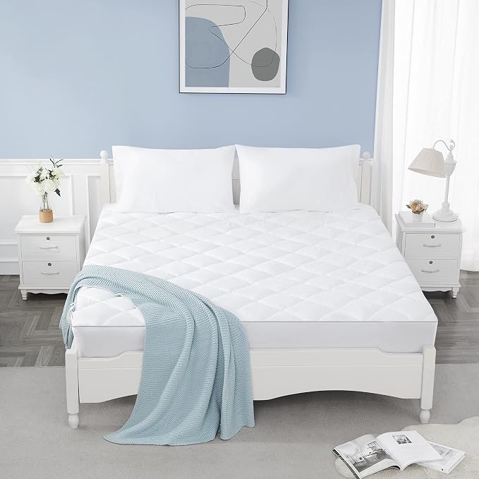 Sunflower Queen Mattress Pad, Hypoallergenic Cotton Mattress Cover, 18-22" - Image 6