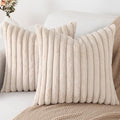 Pallene Faux Fur Plush Throw Pillow Covers 20x20 Set of 2, Luxury Soft Fluffy by PALLENE