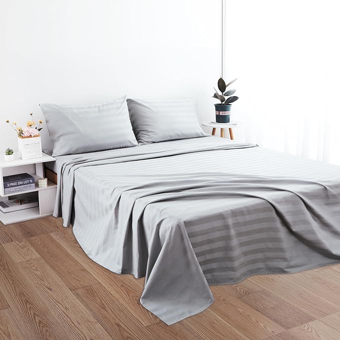 Cotton Full Flat Sheet Only, 600 Thread Count 100% Egyptian Cotton Top Sheet - Image 5