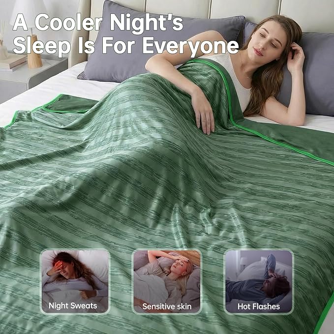 Guohaoi Cooling Blanket for Hot Sleepers, Absorbs Heat to Keep Body Cool for - Image 5