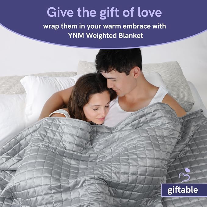 YnM 12lbs Weighted Blanket for Adults, Cotton Heavy Bed Throw Blanket - Image 7