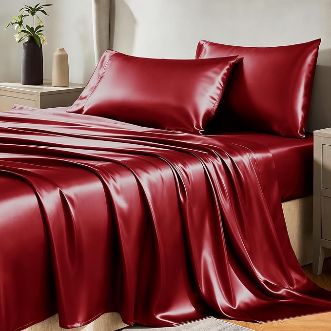 CozyLux Satin Sheets Full Size Sheets by CozyLux