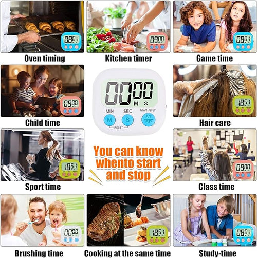 4-Piece Multi-Function Electronic Timer, Learning Management, Suitable - Image 2