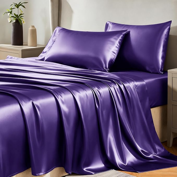 CozyLux Satin Sheets Twin Sheet Set by CozyLux