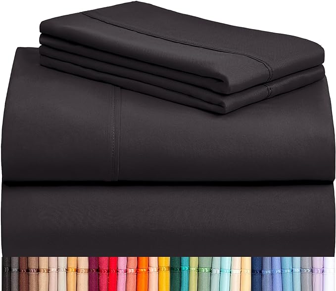 LuxClub 4 PC King Sheet Set, Breathable Luxury Bed Sheets, Deep Pockets 18" by LuxClub