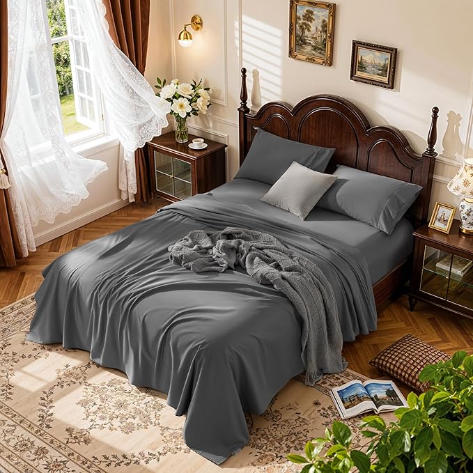 LBRO2M 1000 Thread Count 100% Egyptian Cotton Sheets Set, Full Size Bed Sheet 4 by LBRO2MBedding