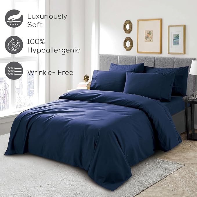 Mueller Ultratemp King Size Sheets Set, Super Soft 1800, 6 Piece, Deep Pocket - Image 5