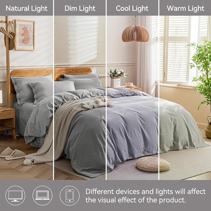 JELLYMONI Cotton Duvet Cover Cal King Size - Image 9