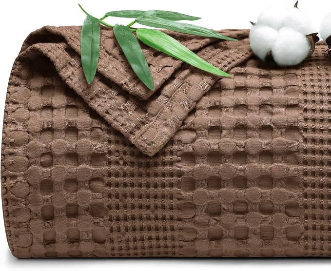 PHF Cooling Waffle Blanket California King Size, Lightweight 60% Rayon from by PHF