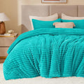 BEDELITE Fleece King Comforter Set -Super Soft & Warm Fluffy Teal Bedding by BEDELITE