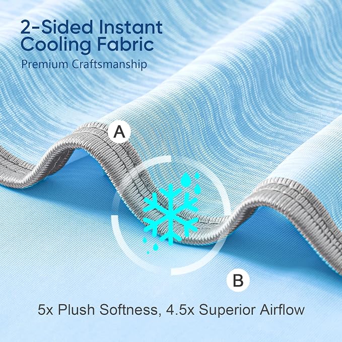 KMUSET Cooling Blanket King Size, Double Sided Summer Cooling Blankets - Image 3